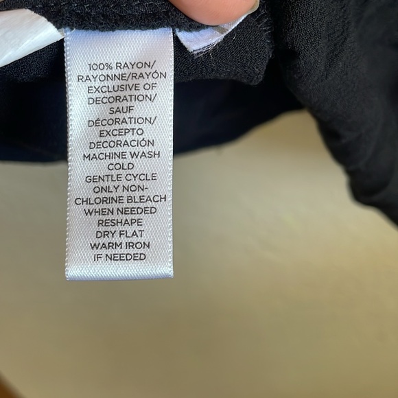 Loft black spaghetti strap peplum blouse - Picture 5 of 5